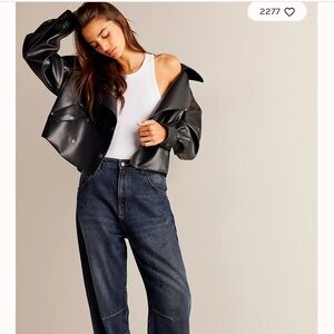 NWOT We The Free Alexis Vegan Leather Jacket